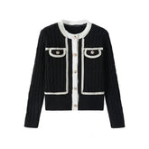 Round Neck Loose Knit Cardigan